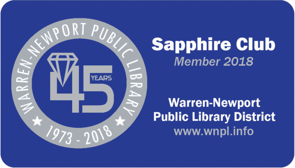 sapphire card, library card, 45th anniversary