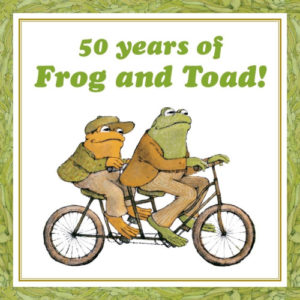 50 years of frog and toad! Frog and Toad riding a tandem bike