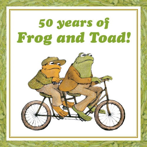 50 years of frog and toad! Frog and Toad riding a tandem bike