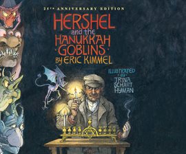 Man with menorah with small dragon creature