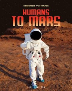 Astronaut in white space suit on mars