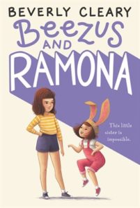 Beezus grumpilly looks down at Romona in Bunny Ears