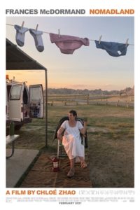 Movie poster woman in lawnchair