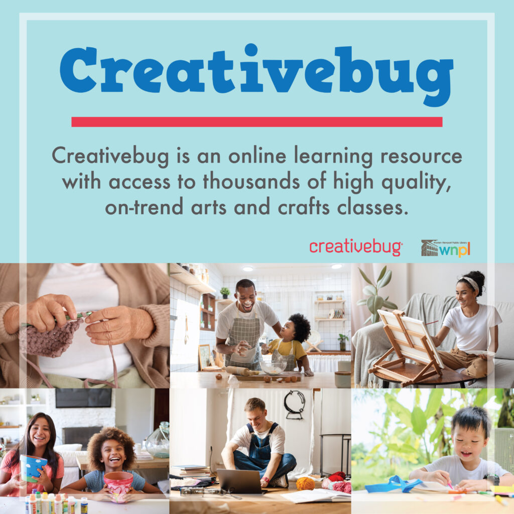 Creativebug promotional photo. Collage of people working on different crafts.