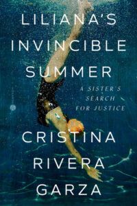 Liliana's Invincible Summer book cover. Girl diving in water with orange swim cap