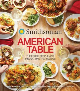 Border of food-filled dishes being passed