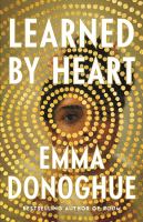 Spiral circle focusing on a woman's eye. Book cover for Learned by Heart.