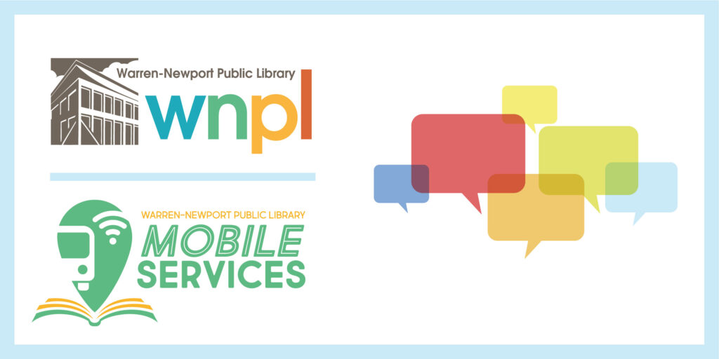 WNPL logo and WNPL Mobile Services logo with speech bubbles