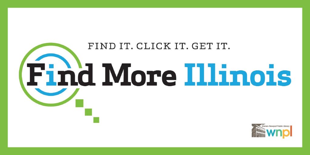 Find More Illinois. Green and Blue magnifying Glass.