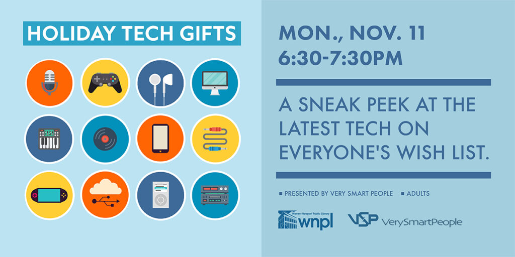 Holiday Tech gifts program showing the latest tech gifts for everyone.