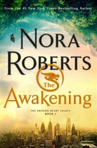 Book cover for The Awakening. On the top of the cover there is a field and on the bottom half of the cover there is a city.