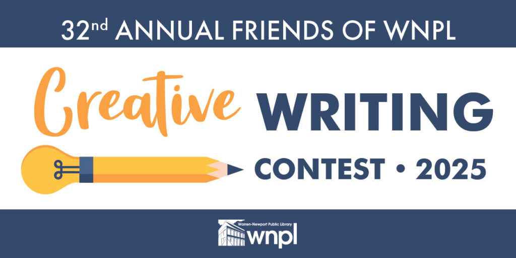 Creative Writing Contest 2025. Pencil with a lightbulb at the end.