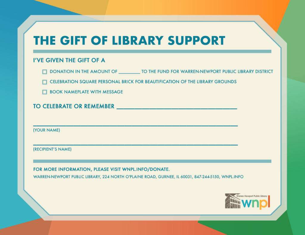The Gift of Library Support