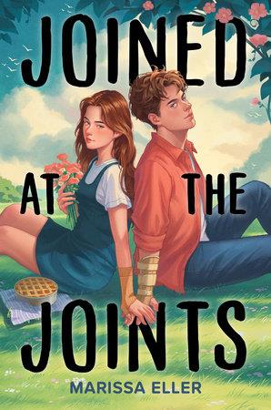 Teenage girl and boy sitting back to back in the grass. They are holding each others hands.