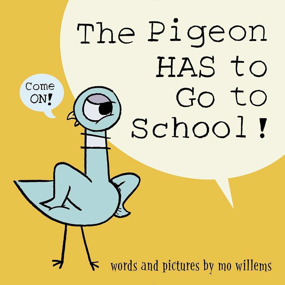 Cartoon drawing of a pigeon.