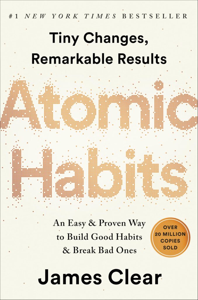 Pixelated large text of the title of book.