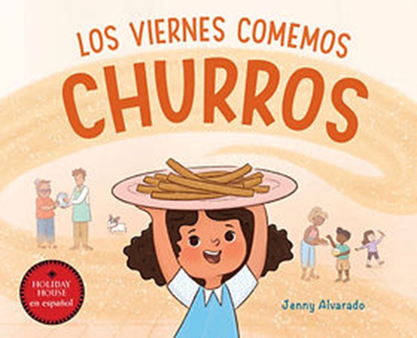 young girl carrying plate of churros