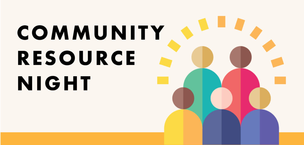 Community Resource Night - group of diverse people as icons