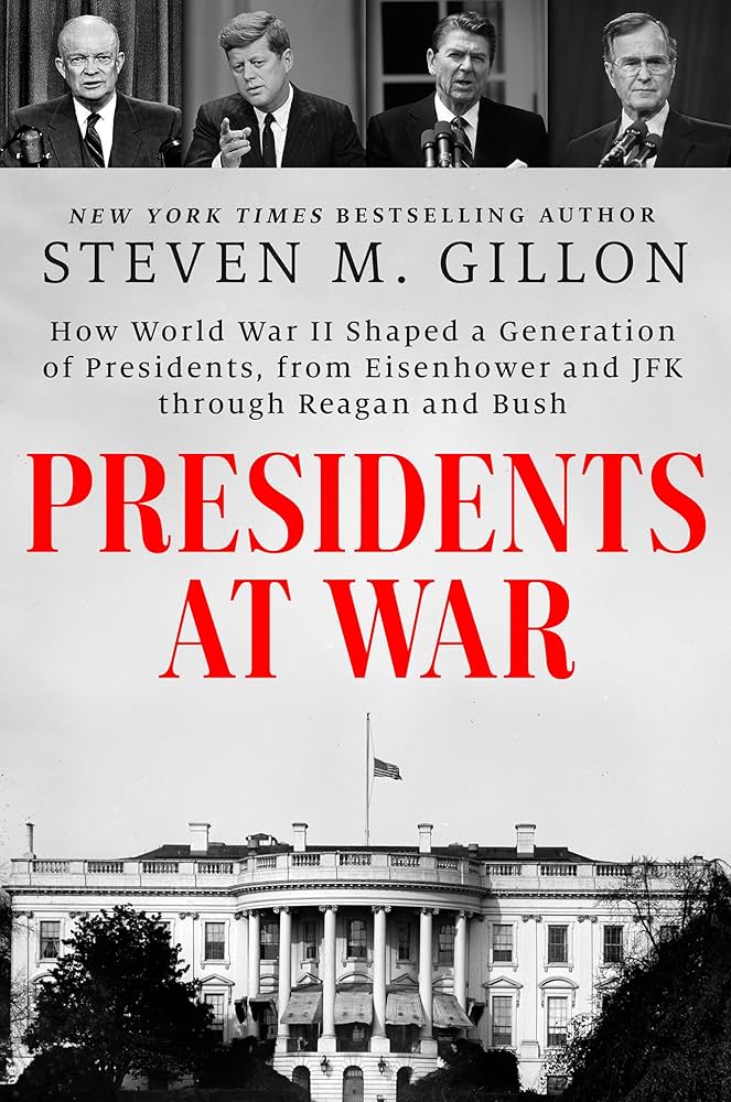 Black and white image of the White House with smaller photos of past presidents at the top of cover.